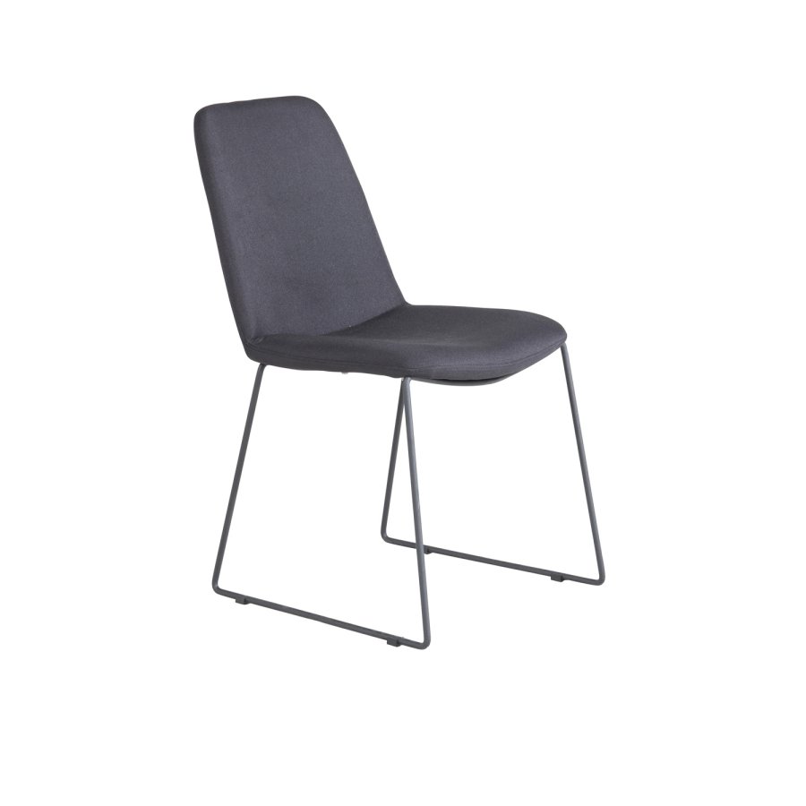 VENTURE DESIGN Muce spisebordsstol - sort polyester og sort metal