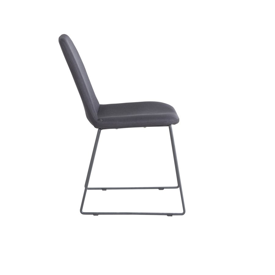 VENTURE DESIGN Muce spisebordsstol - sort polyester og sort metal