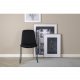 VENTURE DESIGN Muce spisebordsstol - sort polyester og sort metal
