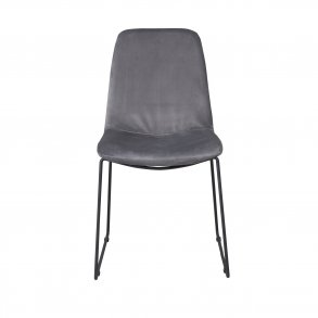 VENTURE DESIGN Muce spisebordsstol - gr velour og sort metal