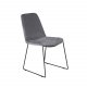 VENTURE DESIGN Muce spisebordsstol - gr velour og sort metal