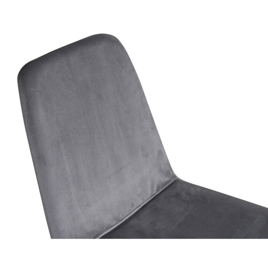 VENTURE DESIGN Muce spisebordsstol - gr velour og sort metal