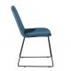 VENTURE DESIGN Muce spisebordsstol - bl velour og sort metal