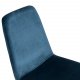 VENTURE DESIGN Muce spisebordsstol - bl velour og sort metal