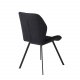VENTURE DESIGN Gemma spisebordsstol - sort polyester og sort metal