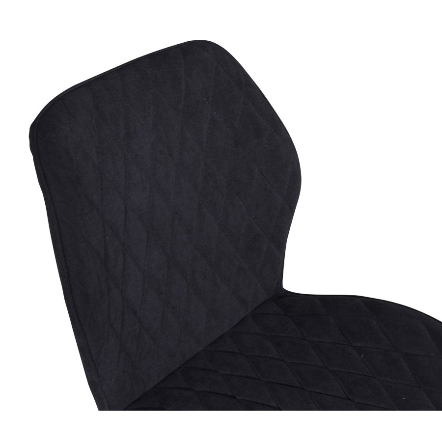 VENTURE DESIGN Gemma spisebordsstol - sort polyester og sort metal