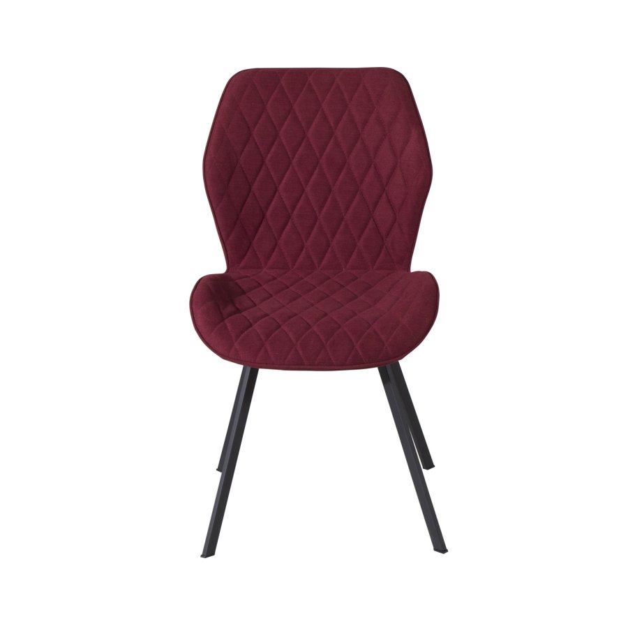 VENTURE DESIGN Gemma spisebordsstol - rd polyester og sort metal