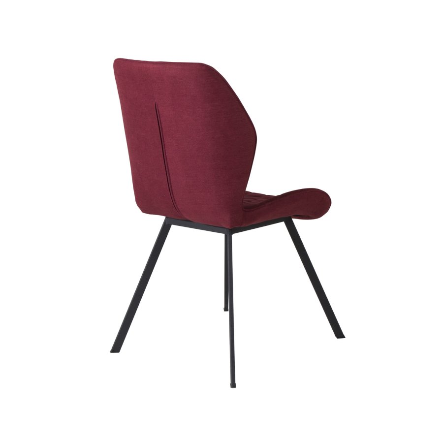 VENTURE DESIGN Gemma spisebordsstol - rd polyester og sort metal