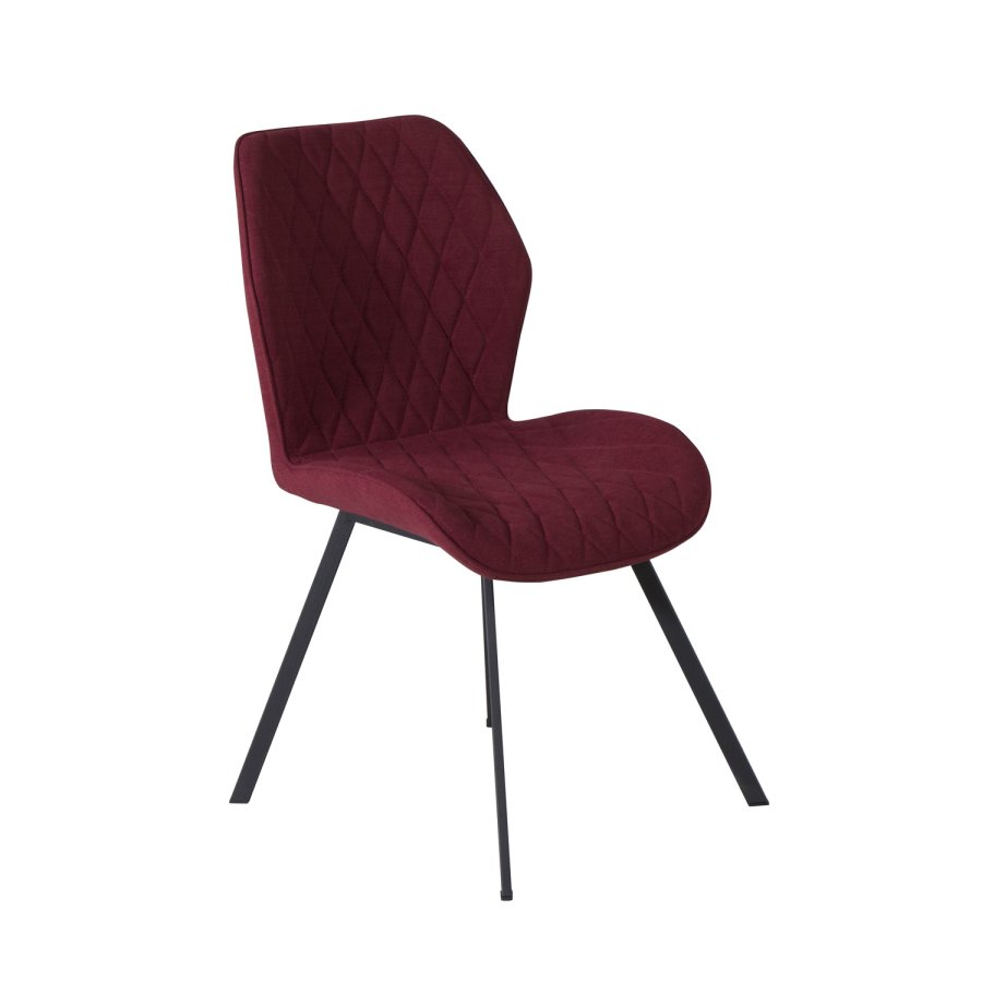 VENTURE DESIGN Gemma spisebordsstol - rd polyester og sort metal