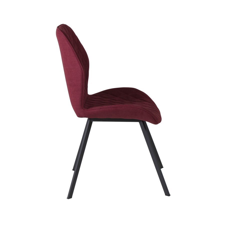 VENTURE DESIGN Gemma spisebordsstol - rd polyester og sort metal