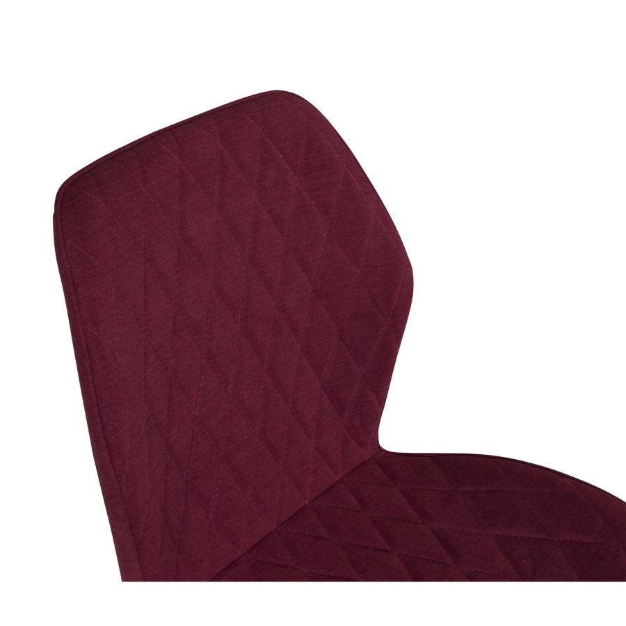 VENTURE DESIGN Gemma spisebordsstol - rd polyester og sort metal