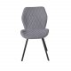 VENTURE DESIGN Gemma spisebordsstol - gr polyester og sort metal