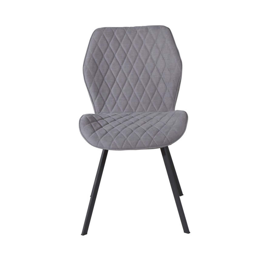 VENTURE DESIGN Gemma spisebordsstol - gr polyester og sort metal