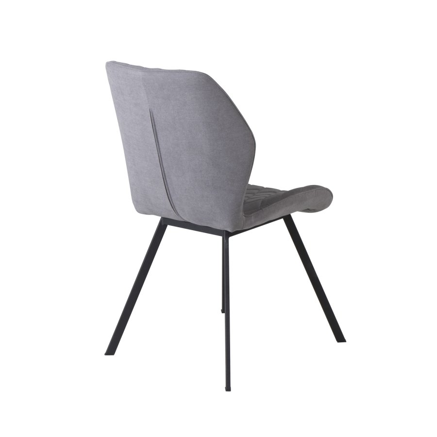 VENTURE DESIGN Gemma spisebordsstol - gr polyester og sort metal