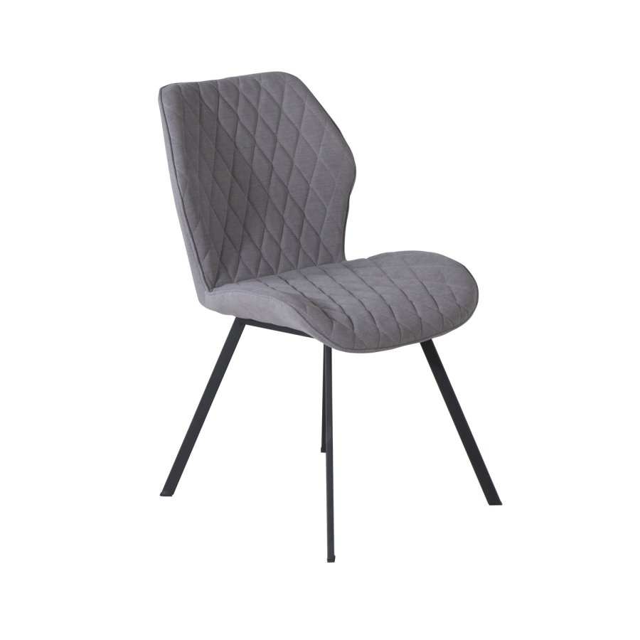 VENTURE DESIGN Gemma spisebordsstol - gr polyester og sort metal