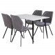 VENTURE DESIGN Gemma spisebordsstol - gr polyester og sort metal