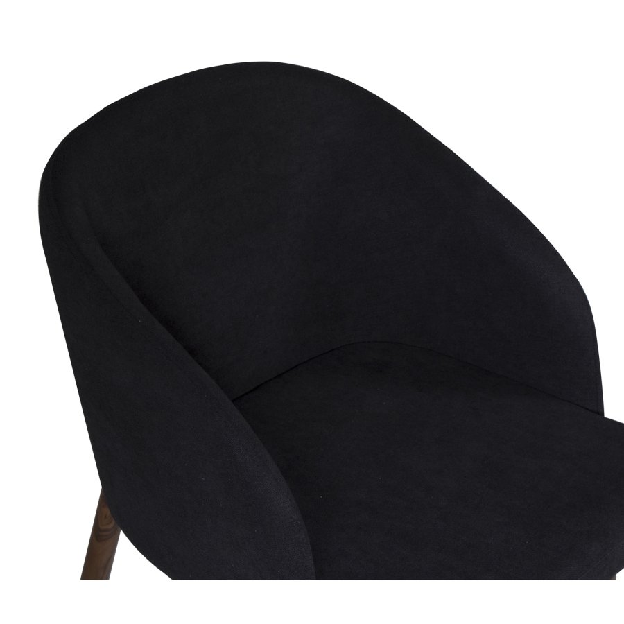 VENTURE DESIGN Arch spisebordsstol, m. armln - sort polyester og valndfolie metal