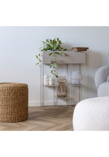 HOUSE NORDIC Rivera puf, rund - natur sgrs/bomuld (40)