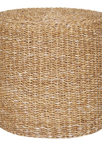 HOUSE NORDIC Rivera puf, rund - natur sgrs/bomuld (40)