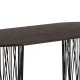VENTURE DESIGN Stone spisebord, oval - mokka finér og sort stl (220x100)