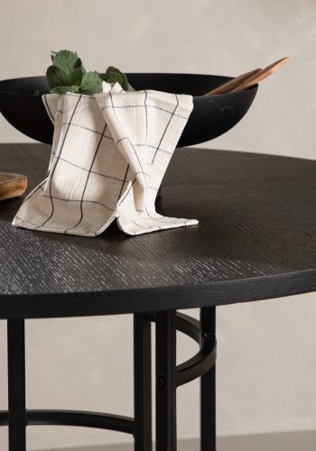 VENTURE DESIGN Copenhagen spisebord, rund - sort finér (115)