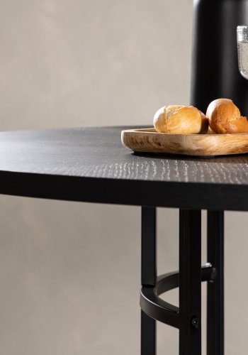 VENTURE DESIGN Copenhagen spisebord, rund - sort finér (115)