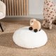 VENTURE DESIGN Ruston brnepuf, rund - hvid lammeuld (40)