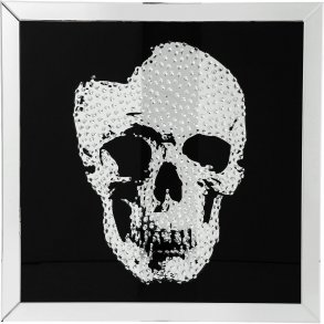 KARE DESIGN Plakat, Mirror Skull - Sort slv, m. ramme, (100x100cm)