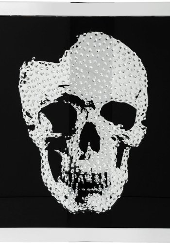 KARE DESIGN Plakat, Mirror Skull - Sort slv, m. ramme, (100x100cm)