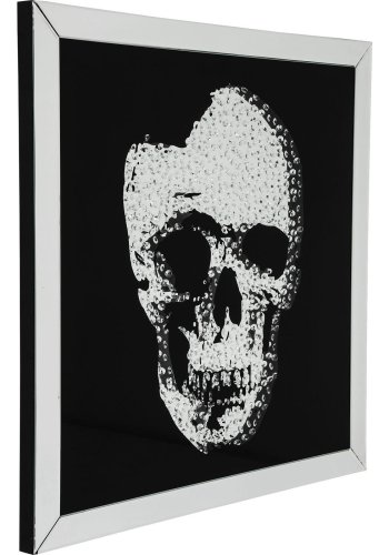 KARE DESIGN Plakat, Mirror Skull - Sort slv, m. ramme, (100x100cm)