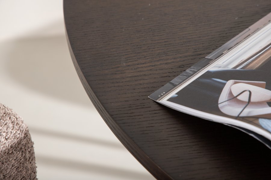 VENTURE DESIGN Copenhagen spisebord, rund - mokka finér (115)