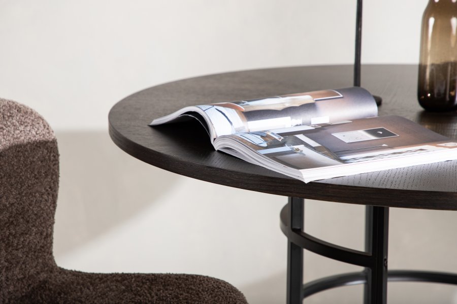 VENTURE DESIGN Copenhagen spisebord, rund - mokka finér (115)