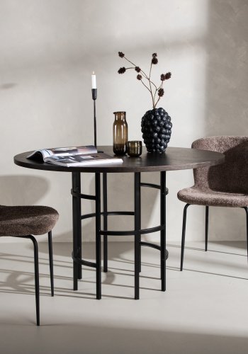 VENTURE DESIGN Copenhagen spisebord, rund - mokka finér (115)