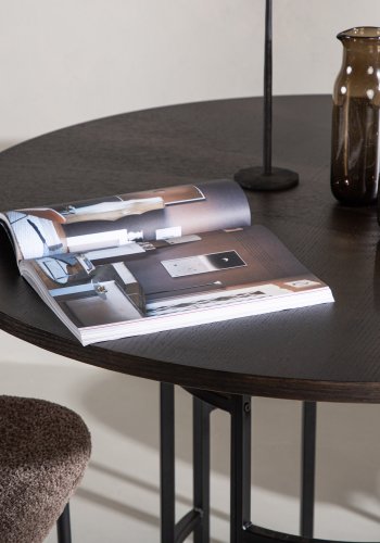 VENTURE DESIGN Copenhagen spisebord, rund - mokka finér (115)