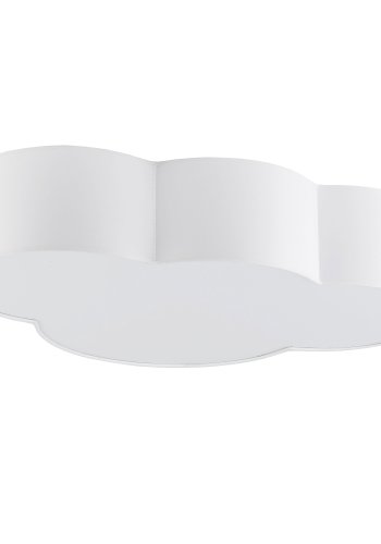 TK Sky brnelampe - hvid stof og hvid plastik