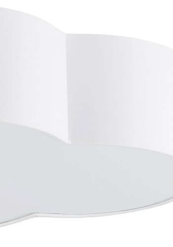TK Sky brnelampe - hvid stof og hvid plastik