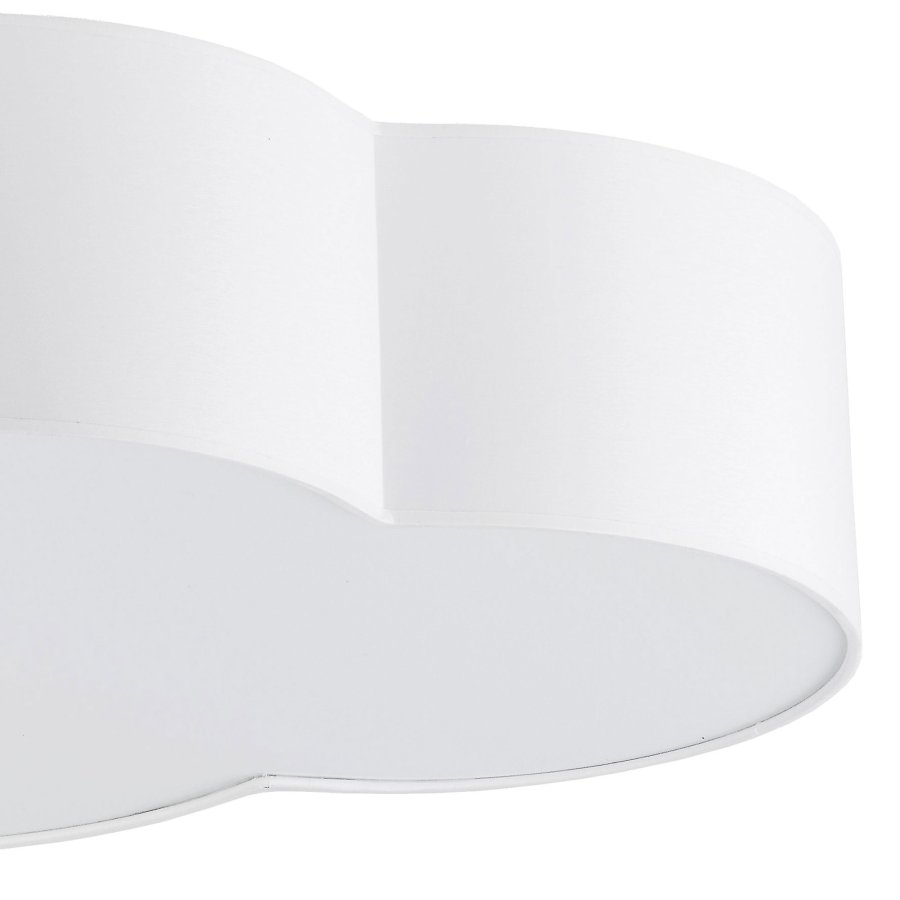 TK Sky brnelampe - hvid stof og hvid plastik