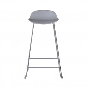 VENTURE DESIGN Wave barstol, m. rygln og fodsttte - gr plast og gr metal