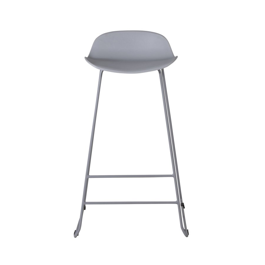 VENTURE DESIGN Wave barstol, m. rygln og fodsttte - gr plast og gr metal