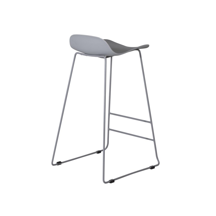 VENTURE DESIGN Wave barstol, m. rygln og fodsttte - gr plast og gr metal