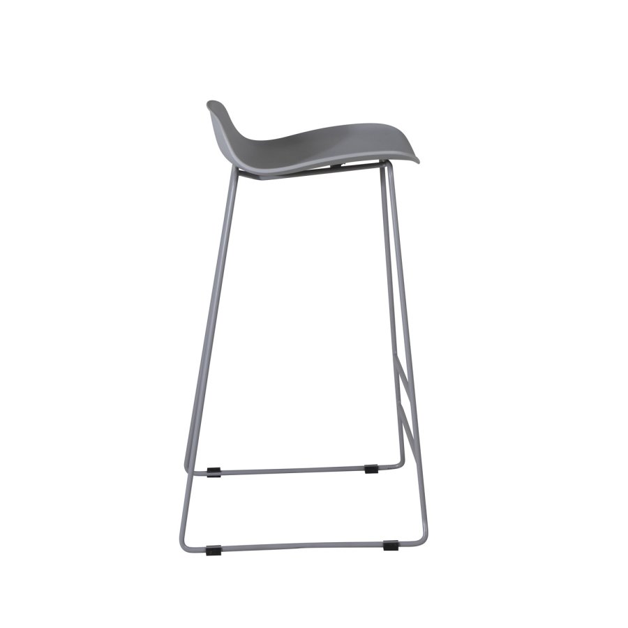 VENTURE DESIGN Wave barstol, m. rygln og fodsttte - gr plast og gr metal