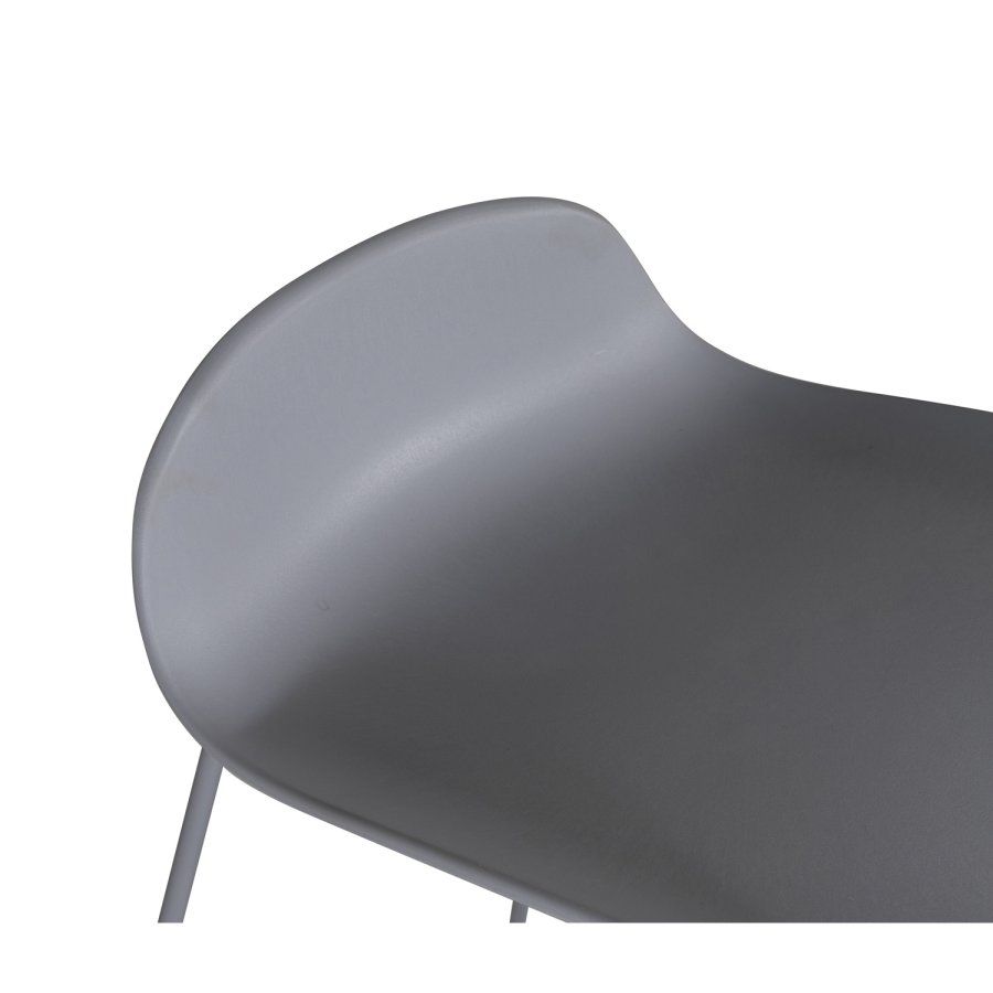 VENTURE DESIGN Wave barstol, m. rygln og fodsttte - gr plast og gr metal