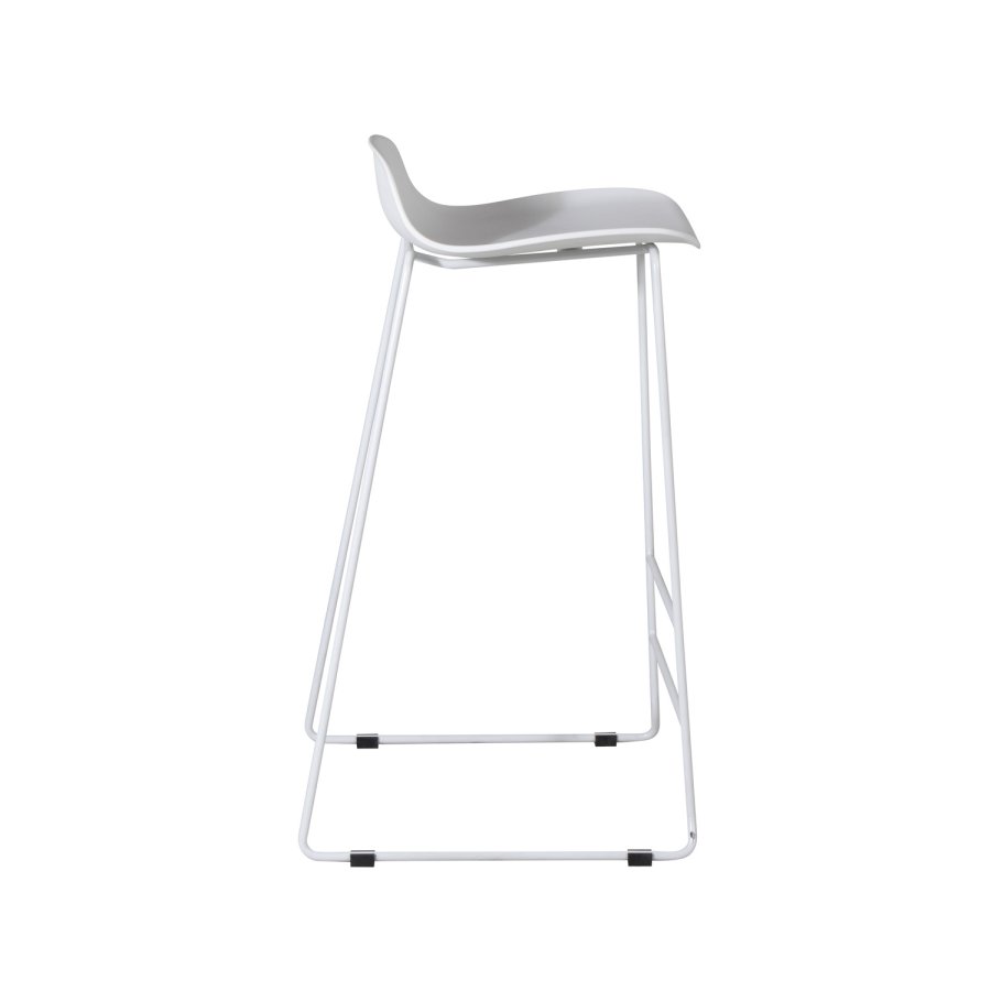 VENTURE DESIGN Wave barstol, m. rygln og fodsttte - hvid plast og hvid metal