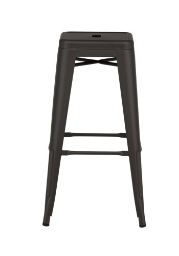 VENTURE DESIGN Tempe barstol, m. fodsttte - mrkegr stl