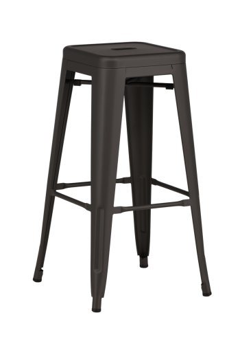 VENTURE DESIGN Tempe barstol, m. fodsttte - mrkegr stl