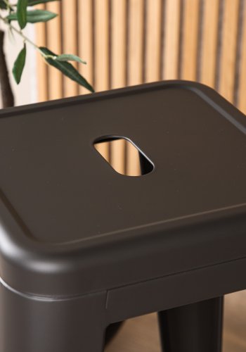 VENTURE DESIGN Tempe barstol, m. fodsttte - mrkegr stl