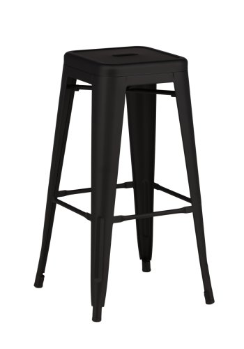 VENTURE DESIGN Tempe barstol, m. fodsttte - matsort stl