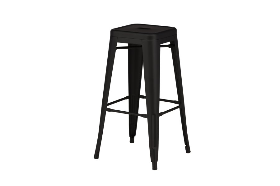 VENTURE DESIGN Tempe barstol, m. fodsttte - matsort stl