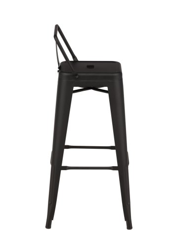 VENTURE DESIGN Tempe barstol, m. rygln og fodsttte - matsort stl