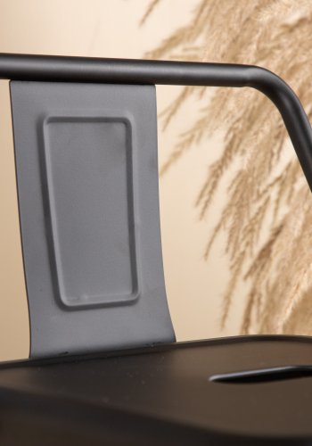 VENTURE DESIGN Tempe barstol, m. rygln og fodsttte - matsort stl